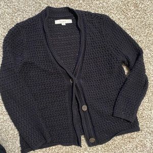 LOFT Black Quarter Sleeve Sweater